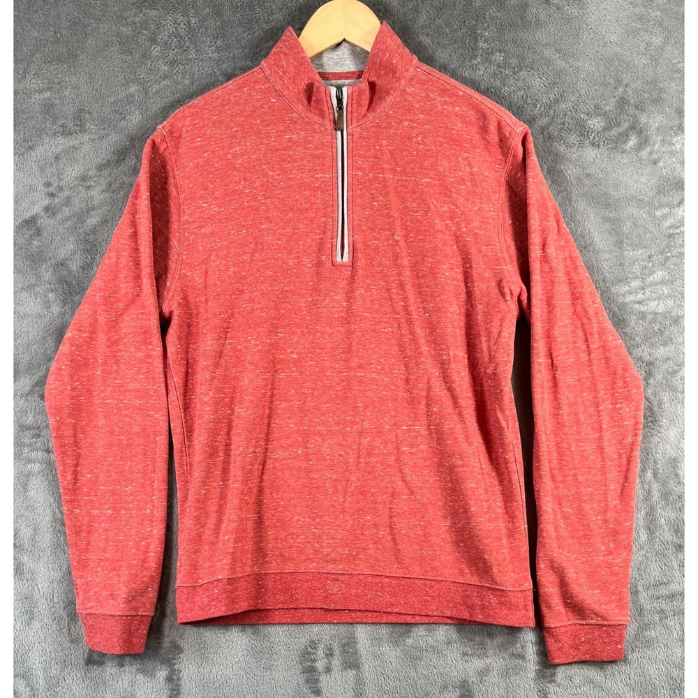 Johnnie O 1/4 Zip Sully Sweatshirt Pullover Mens Medium Amber Orange Sweatshirt